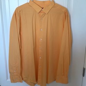 Men’s alfani orange button up 17-17 1/2 34-35